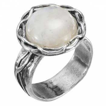Серебряное кольцо с лунным камнем 01R2771MS