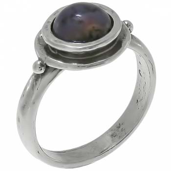 Серебряное кольцо с моховым агатом 01R528AG