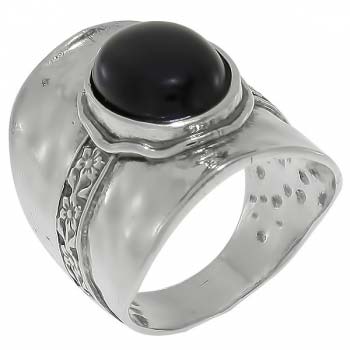 Серебряное кольцо с ониксом 01R2730ON Серебряное кольцо с ониксом 01R2730ON
