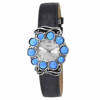 Серебряные часы с опалом иск. 01W691BOP