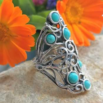 Серебряное кольцо с амазонитом 01R2785AZ Серебряное кольцо с амазонитом 01R2785AZ