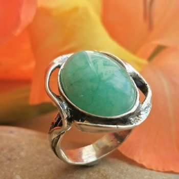 Серебряное кольцо с жадеитом 01R897JD Серебряное кольцо с жадеитом 01R897JD