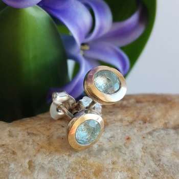 Серебряные серьги с топазом и золотом MVE1576GBT Серебряные серьги с топазом и золотом MVE1576GBT