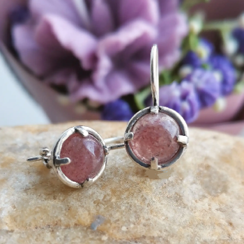 Серебряные серьги с кварцем 01E851QZ Серебряные серьги с кварцем 01E851QZ