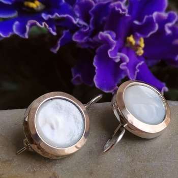 Серебряные серьги с перламутром и золотом MVE1375GPL Серебряные серьги с перламутром и золотом MVE1375GPL