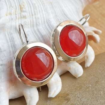 Серебряные серьги с сердоликом и золотом MVE1375GSR Серебряные серьги с сердоликом и золотом MVE1375GSR