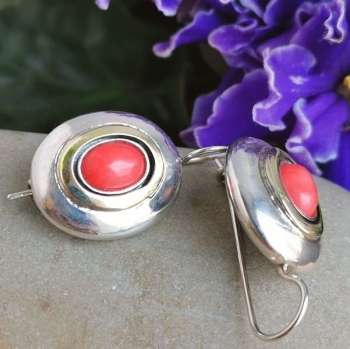 Серебряные серьги с кораллом MVE1731GCR Серебряные серьги с кораллом MVE1731GCR