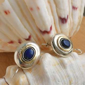 Серебряные серьги с лазуритом и золотом MVE1731GLZ Серебряные серьги с лазуритом и золотом MVE1731GLZ