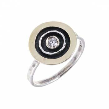 Серебряное кольцо с золотом и куб.цирконом MVR1464GCZ Серебряное кольцо с золотом и куб.цирконом MVR1464GCZ