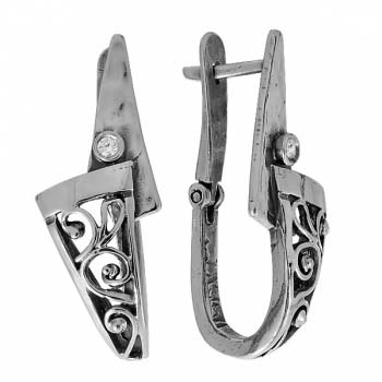 Серебряные серьги с куб.цирконом MVE1391CZ Серебряные серьги с куб.цирконом MVE1391CZ
