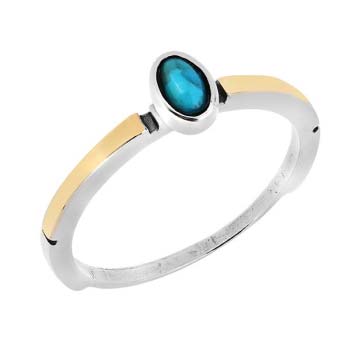 Серебряное кольцо с бирюзой и золотом MVR1774GTQ Серебряное кольцо с бирюзой и золотом MVR1774GTQ