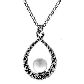 Серебряное колье с жемчугом 01N3814PL Серебряное колье с жемчугом 01N3814PL