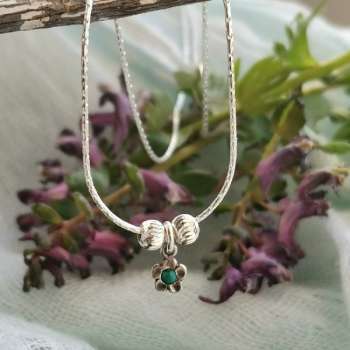 Серебряное колье с бирюзой 01N2229TQ Серебряное колье с бирюзой 01N2229TQ