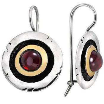 Серебряные серьги с гранатом и золотом MVE1187GGR Серебряные серьги с гранатом и золотом MVE1187GGR