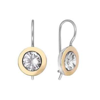 Серебряные серьги с куб.цирконом и золотом MVE1732GCZ Серебряные серьги с куб.цирконом и золотом MVE1732GCZ