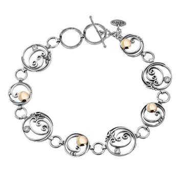 Серебряный браслет с золотом и куб.цирконом MVB1442G/1 Серебряный браслет с золотом и куб.цирконом MVB1442G/1