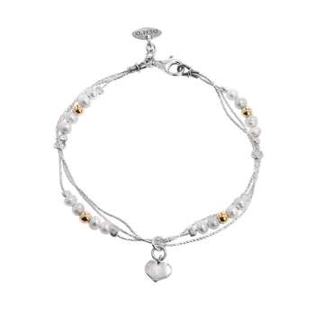 Серебряный браслет с жемчугом и голдфилд 01B397PL Серебряный браслет с жемчугом и голдфилд 01B397PL