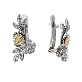 Серебряные серьги с золотом MVE1901G Серебряные серьги с золотом MVE1901G
