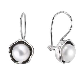 Серебряные серьги с жемчугом 01E1067PL Серебряные серьги с жемчугом 01E1067PL