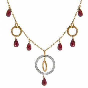 Колье с гранатом и голдфилд ITN454GR Колье с гранатом и голдфилд ITN454GR