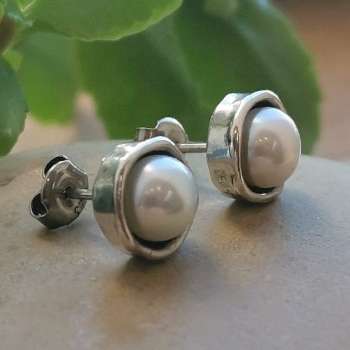 Серебряные серьги с жемчугом DE004PL Серебряные серьги с жемчугом DE004PL