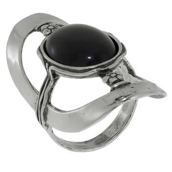 Серебряное кольцо с ониксом 01R931ON Серебряное кольцо с ониксом 01R931ON