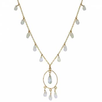 Колье с лунным камнем и голдфилд ITN563MS Колье с лунным камнем и голдфилд ITN563MS