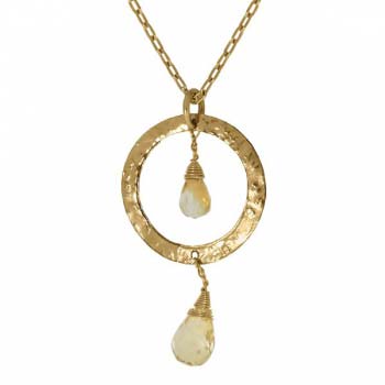 Колье с цитрином ITN551 Колье с цитрином ITN551