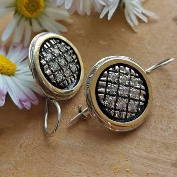 Серебряные серьги с куб.цирконом и золотом MVE1039GCZ Серебряные серьги с куб.цирконом и золотом MVE1039GCZ