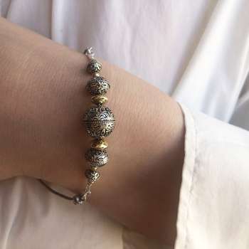 Серебряный браслет с гематитом YMVBh17 Серебряный браслет с гематитом YMVBh17