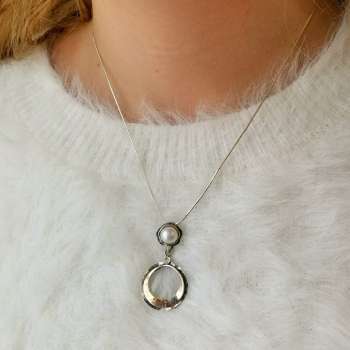 Серебряное колье с жемчугом и золотом MVN1066GPL Серебряное колье с жемчугом и золотом MVN1066GPL