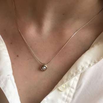 Серебряный кулон с жемчугом и золотом MVP1576GPL Серебряный кулон с жемчугом и золотом MVP1576GPL