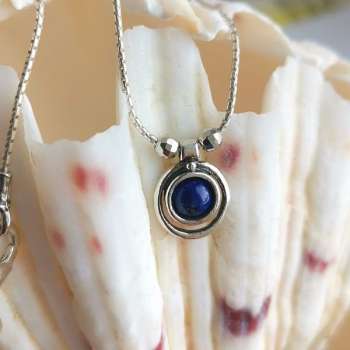 Серебряное колье с лазуритом 01N426LZ Серебряное колье с лазуритом 01N426LZ