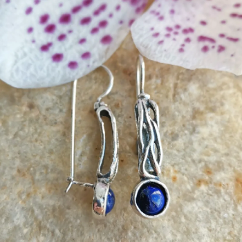 Серебряные серьги с лазуритом 01E2196LZ Серебряные серьги с лазуритом 01E2196LZ