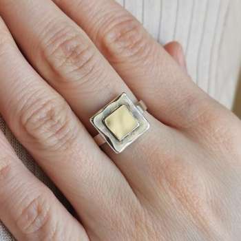 Серебряное кольцо с золотом MVR1922G Серебряное кольцо с золотом MVR1922G