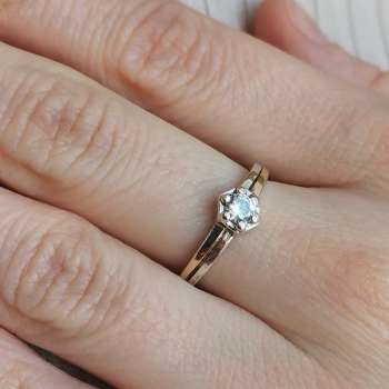 Серебряное кольцо с куб.цирконом и золотом MVR2138GCZ Серебряное кольцо с куб.цирконом и золотом MVR2138GCZ