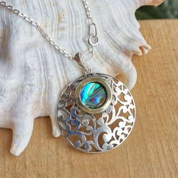 Серебряное колье с перламутром (галиотис) и золотом MVN1037GGL Серебряное колье с перламутром (галиотис) и золотом MVN1037GGL