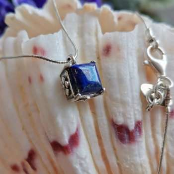 Серебряное колье с лазуритом 01N1144LZ Серебряное колье с лазуритом 01N1144LZ