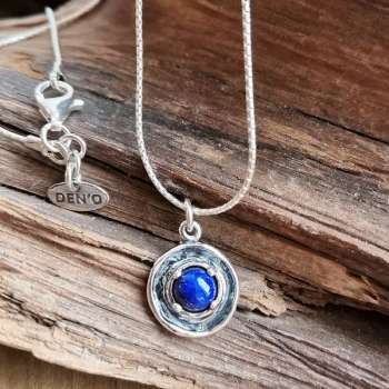 Серебряное колье с лазуритом 01N2120LZ Серебряное колье с лазуритом 01N2120LZ