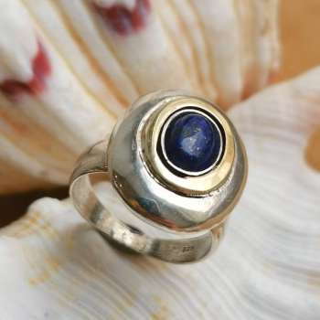 Серебряное кольцо с лазуритом и золотом MVR1731GLZ Серебряное кольцо с лазуритом и золотом MVR1731GLZ