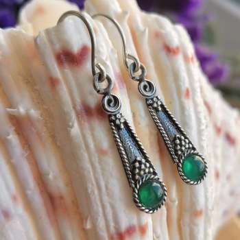 Серебряные серьги с халцедоном MVE1035/3HL Серебряные серьги с халцедоном MVE1035/3HL