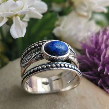 Серебряное кольцо с лазуритом 01R1941LZ Серебряное кольцо с лазуритом 01R1941LZ