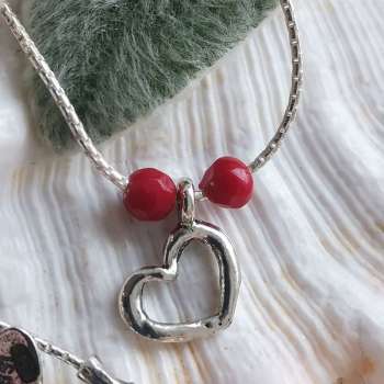Серебряное колье с кораллом 01N399CR Серебряное колье с кораллом 01N399CR