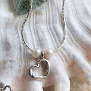 Серебряное колье с жемчугом 01N399PL Серебряное колье с жемчугом 01N399PL