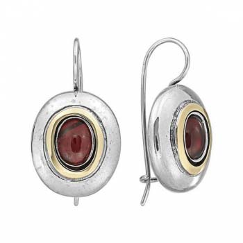 Серебряные серьги с гранатом и золотом MVE1731GGR Серебряные серьги с гранатом и золотом MVE1731GGR