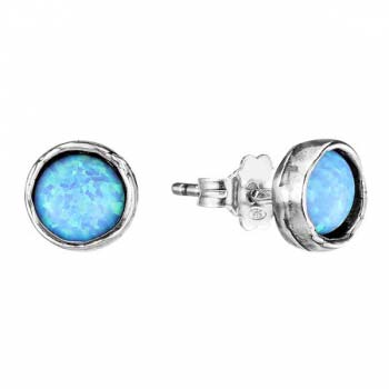 Серебряные серьги с опалом иск. 01E674OP Серебряные серьги с опалом иск. 01E674OP