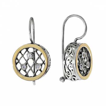 Серебряные серьги с золотом и куб.цирконом MVE1325GCZ Серебряные серьги с золотом и куб.цирконом MVE1325GCZ