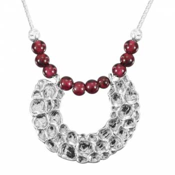 Серебряное колье с гранатом 01N4458GR Серебряное колье с гранатом 01N4458GR