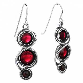 Серебряные серьги с гранатом 01E1921GR Серебряные серьги с гранатом 01E1921GR